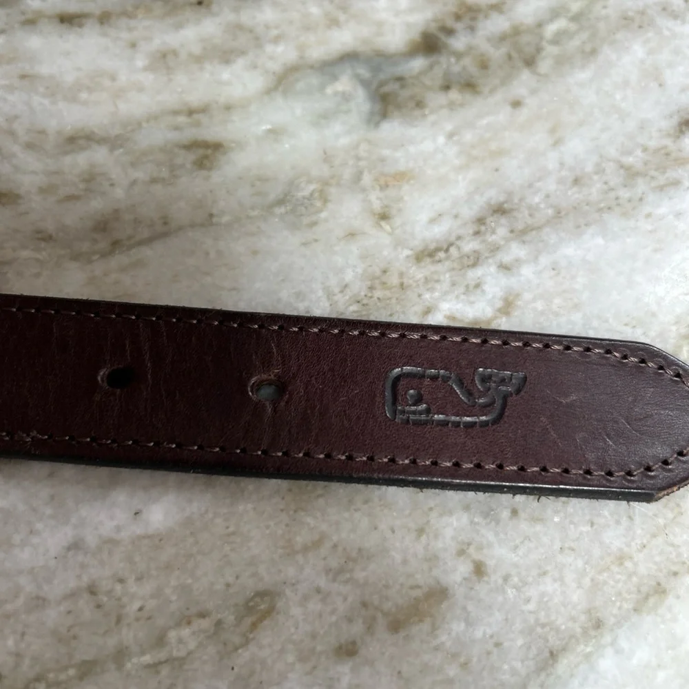 VINEYARD VINES BOYS CLASSIC CLUBHOUSE BELT GREEN WHALES SZ 30